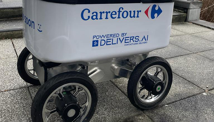 Supermarktketen Carrefour test  in België zelfrijdende bezorgrobot [+video] 