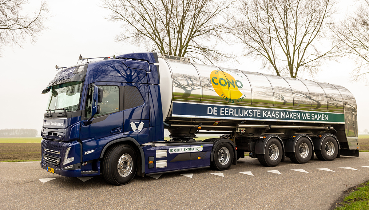 Eerste elektrische melkwagen in Nederland rijdt voor CONO Kaasmakers