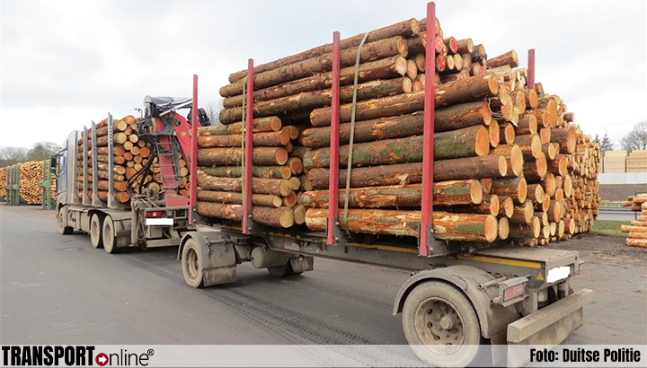 Aantal overbeladen houttransporten stijgt aanzienlijk in Duitsland [+foto's]