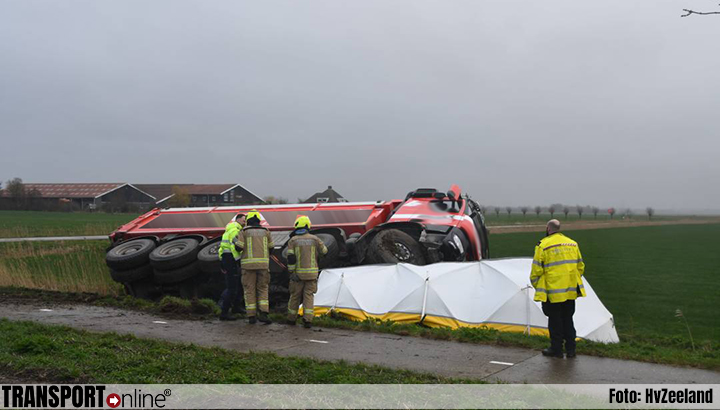 Dode bij verkeersongeluk in Grijpskerke, bestuurder vrachtwagen aangehouden.