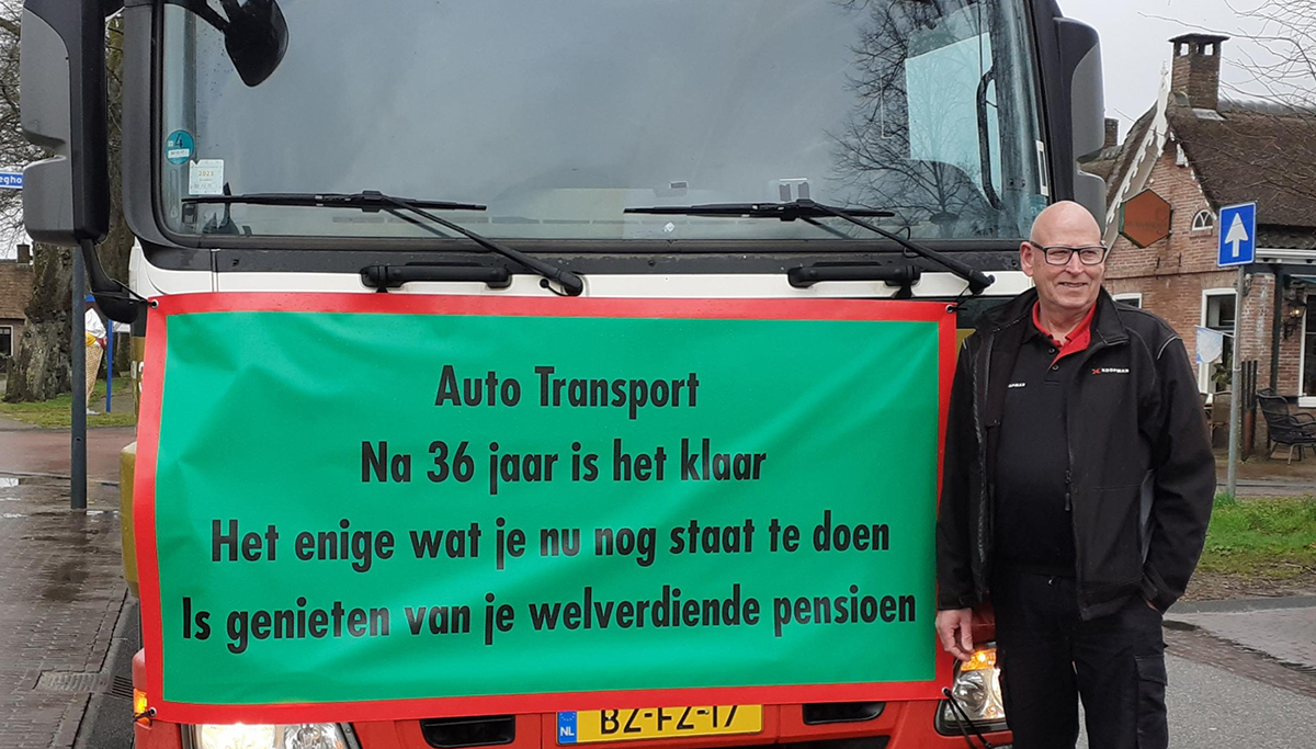 Abel Poutsma zwaait na 36 jaar autotransportchauffeur bij Koopman af