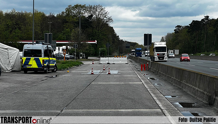 Duitse politie houdt controle op exceptioneel transport