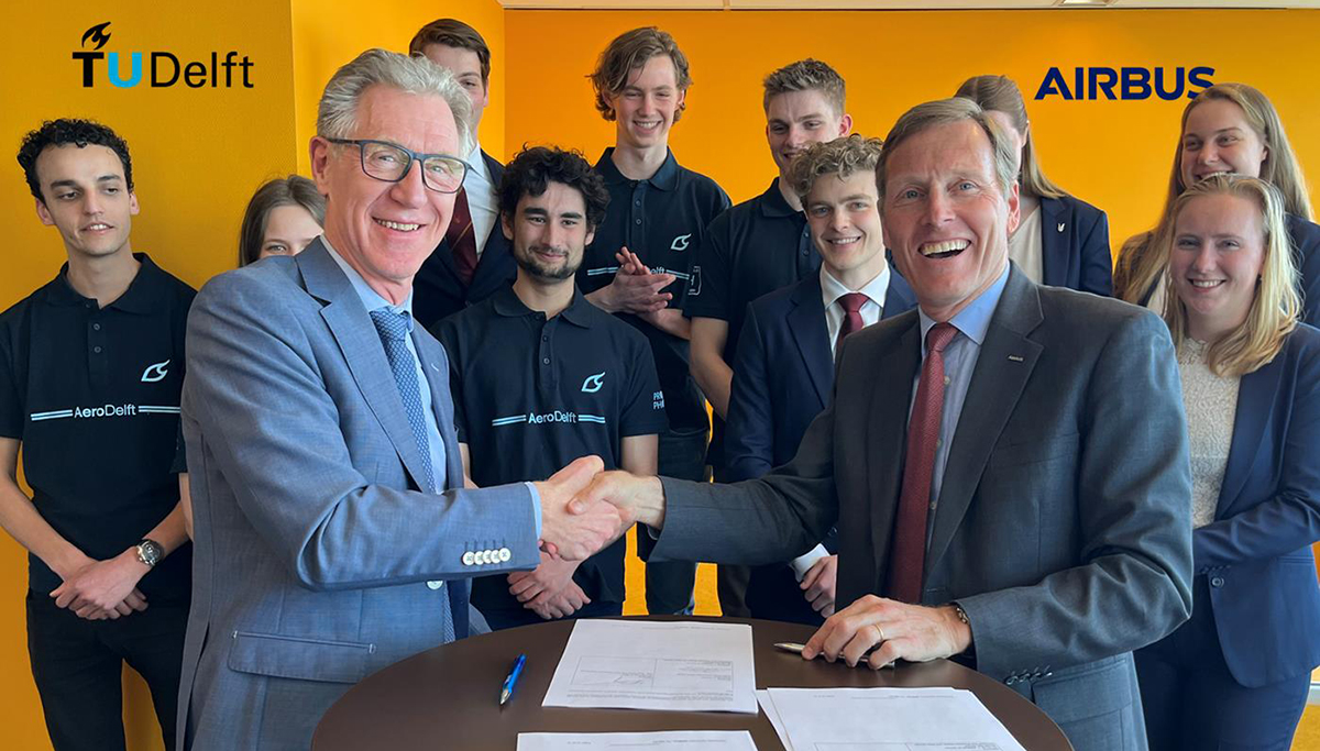 Airbus en TU Delft tekenen vijfjarige samenwerkingsovereenkomst voor de ontwikkeling van talent en technologie