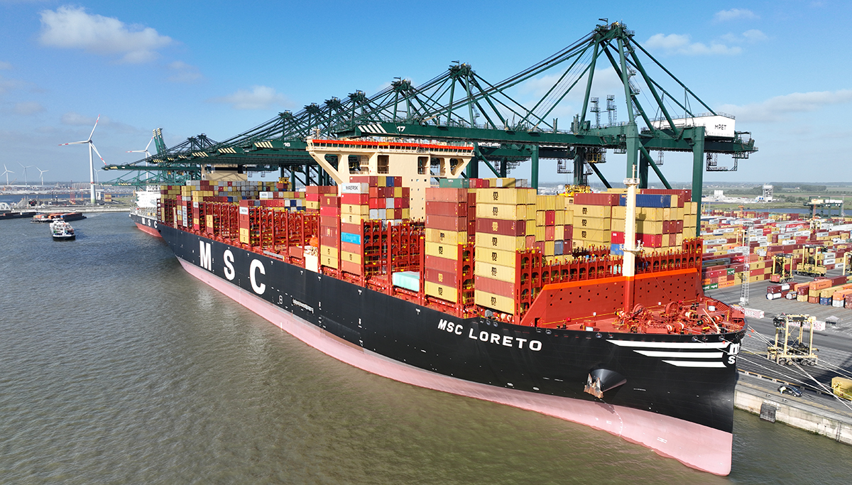 Port of Antwerp-Bruges verwelkomt grootste containerschip ter wereld