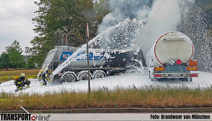 Vrachtwagens in brand na aanrijding, n chauffeur om het leven gekomen [+foto&video].