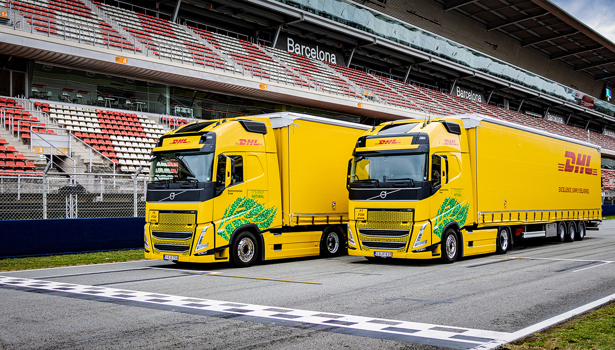 DHL gebruikt dit Formule 1-seizoen 18 nieuwe vrachtwagens die op biobrandstof rijden in alle Europese races