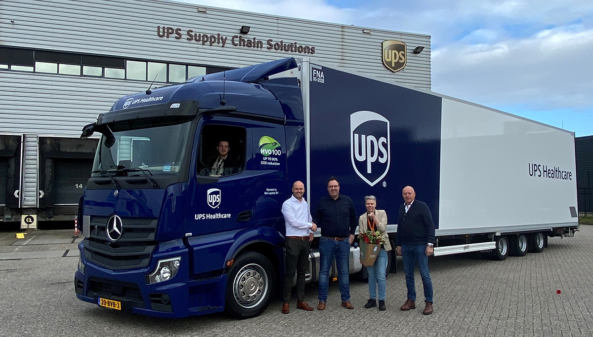 UPS Supply Chain Solutions Europe zet HVO100 biobrandstofvrachtwagens in 