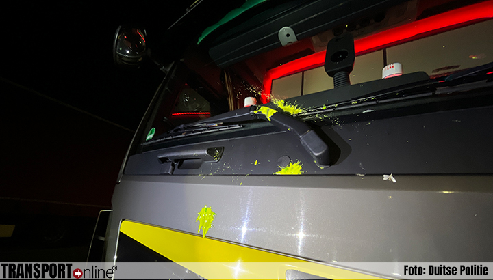 Vrachtwagen beschoten met vermoedelijk paintballpistool [+foto's]