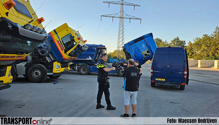 Diverse vrachtwagenonderdelen gestolen bij Maessen Bedrijven [+foto's]