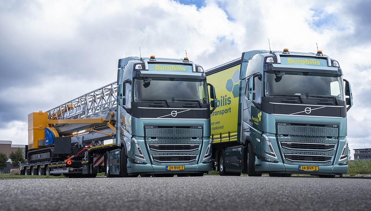 Van Dijk Trucks Culemborg levert twee Volvo FHE’s aan nieuw duurzaam bedrijf van G. Vlastuin: Durabilis Transport