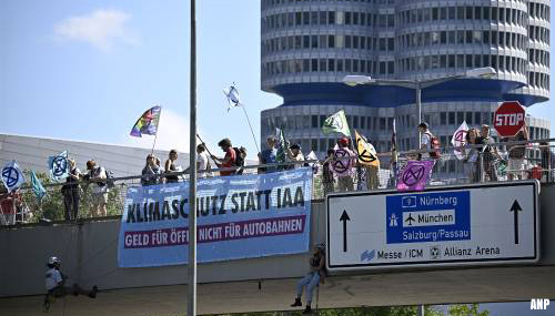 Klimaatprotesten bij IAA Mobility in München