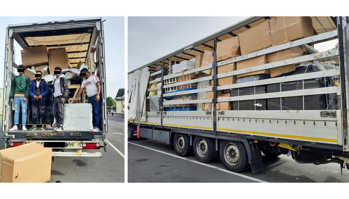 Vier personen aangetroffen in vrachtwagen bij Duitse douane [+foto]