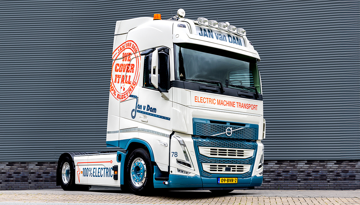 Nieuwe Volvo FH Electric voor Jan van Dam Machine Transport