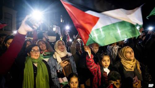 Duizenden mensen nemen deel aan pro-Palestijnse mars door Utrecht