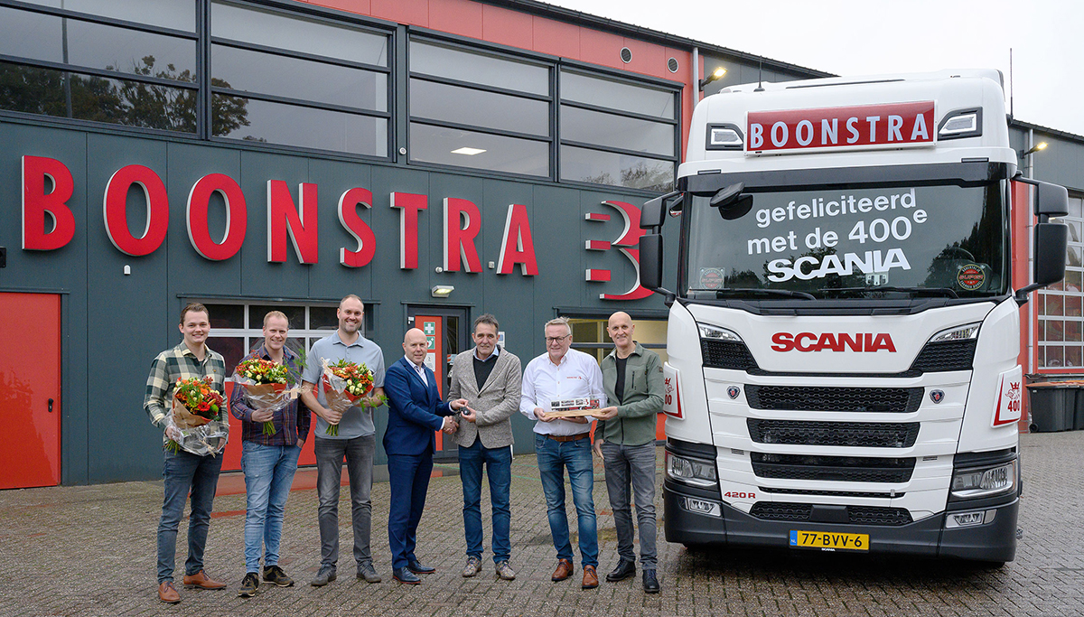 Vierhonderdste Scania voor Boonstra Transport