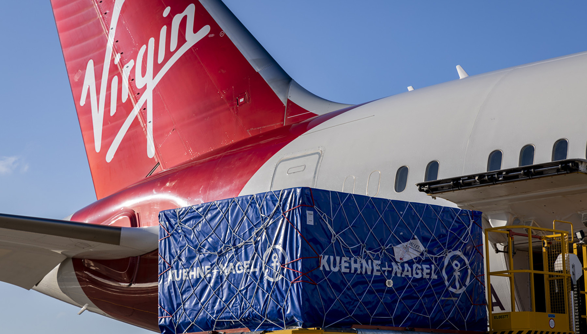 Kuehne+Nagel doet 's werelds eerste trans-Atlantische luchtvracht op 100% SAF-aangedreven vlucht