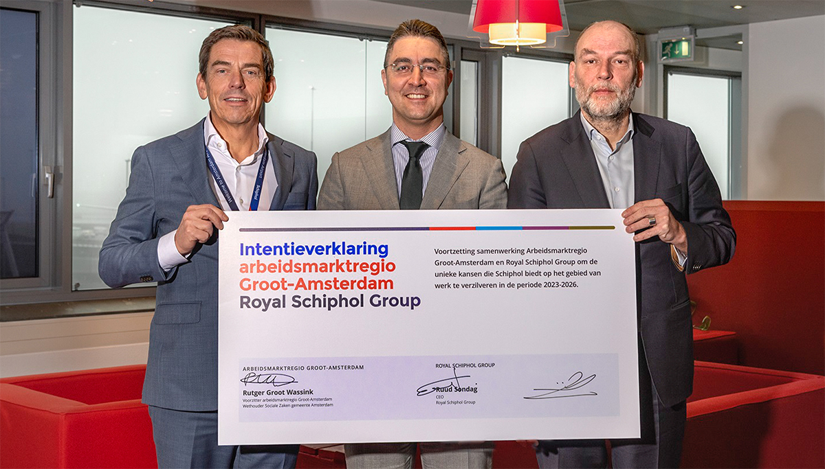 Arbeidsmarktregio Groot-Amsterdam en Royal Schiphol Group blijven samenwerken