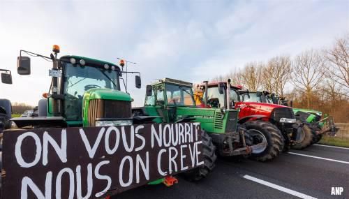 Boze Belgische boeren willen blokkade nog hele dag volhouden