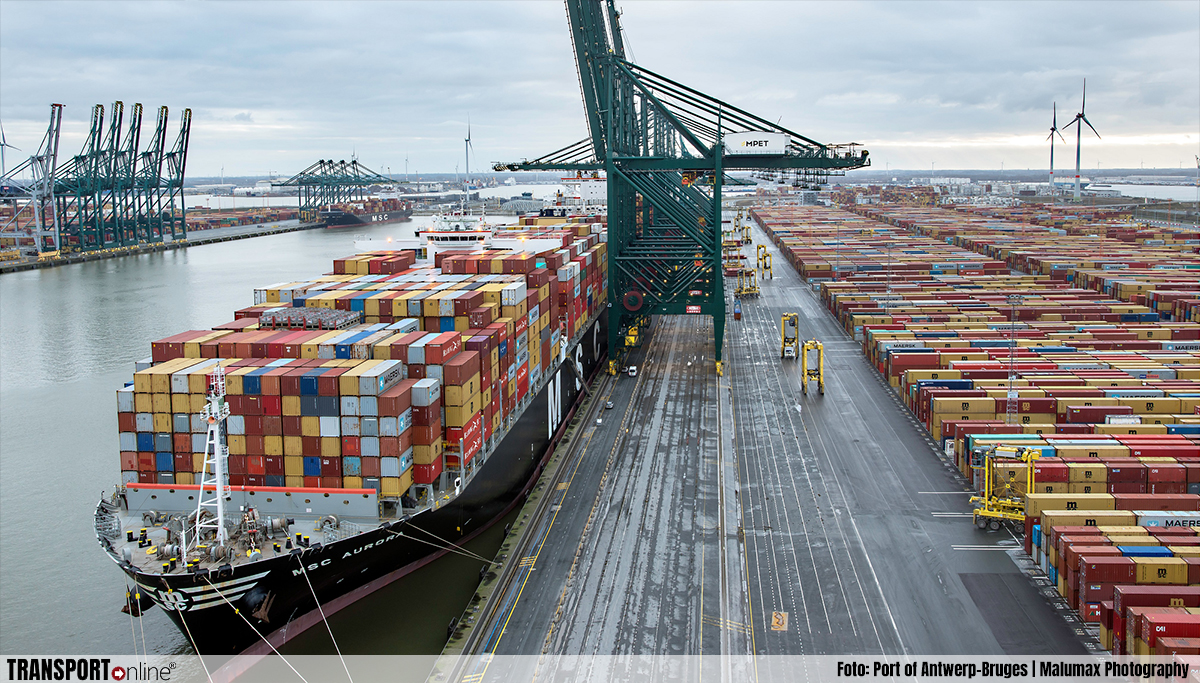Doorbraak in Port of Antwerp-Bruges: ontvangst van allergrootste containerschepen mogelijk dankzij 16 meter diepgang
