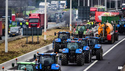 Boerenblokkade Belgisch-Nederlandse grens bij N423 voorbij