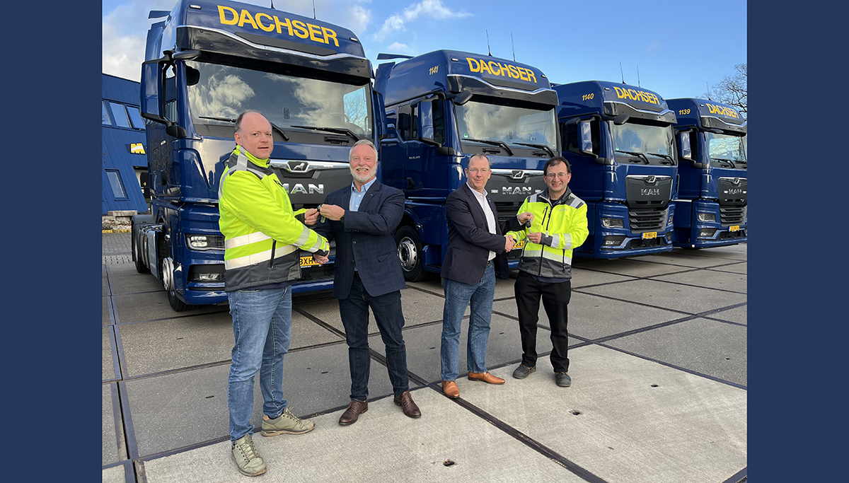 Eerste trucks in Dachser-kleuren voor Müller Fresh Food Logistics