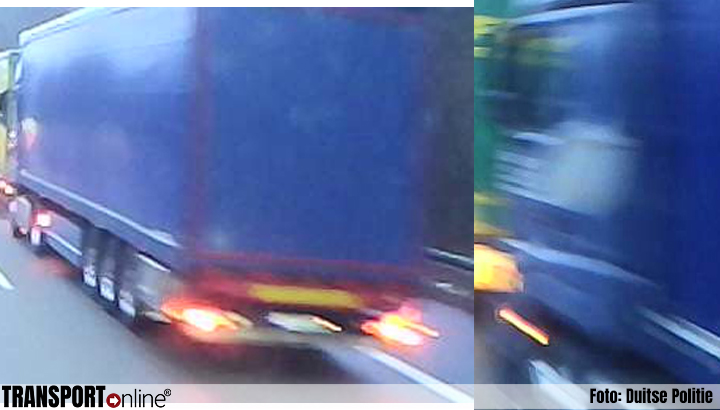 Vrachtwagenchauffeur beschoten op Duitse A7, politie zoekt blauwe trekker met oplegger [+foto]