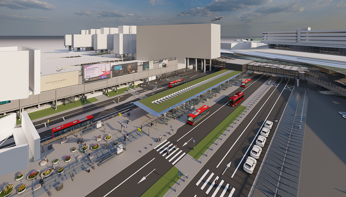 Busstation Schiphol wordt verbouwd voor betere bereikbaarheid 