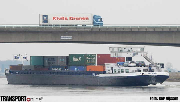 Binnenvaart tussen Rotterdam en North Sea Port in de lift