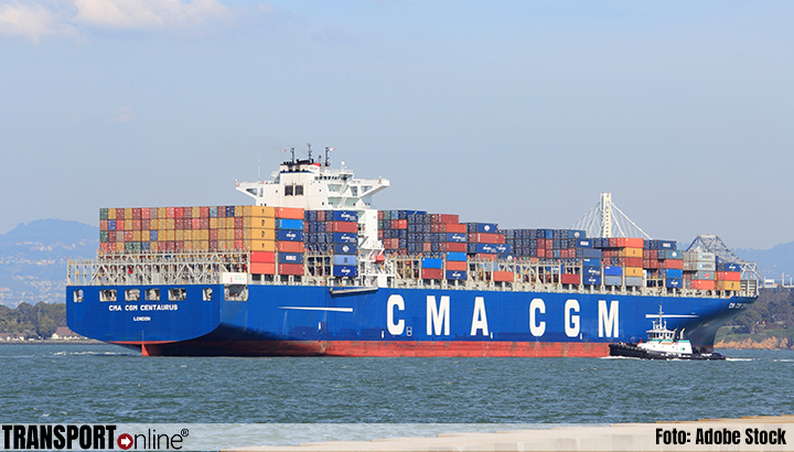 Logistiek dienstverlener CMA CGM merkt dat vrachttarieven dalen