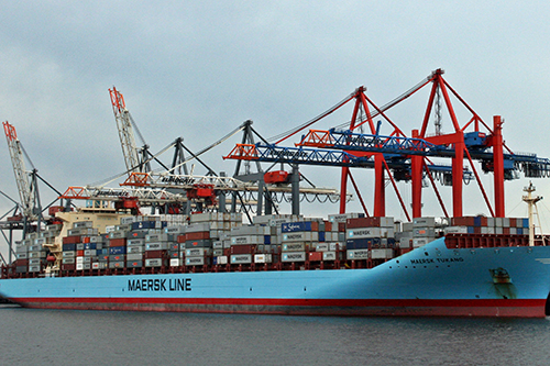 Brand in laadruim containerschip Maersk Kensington